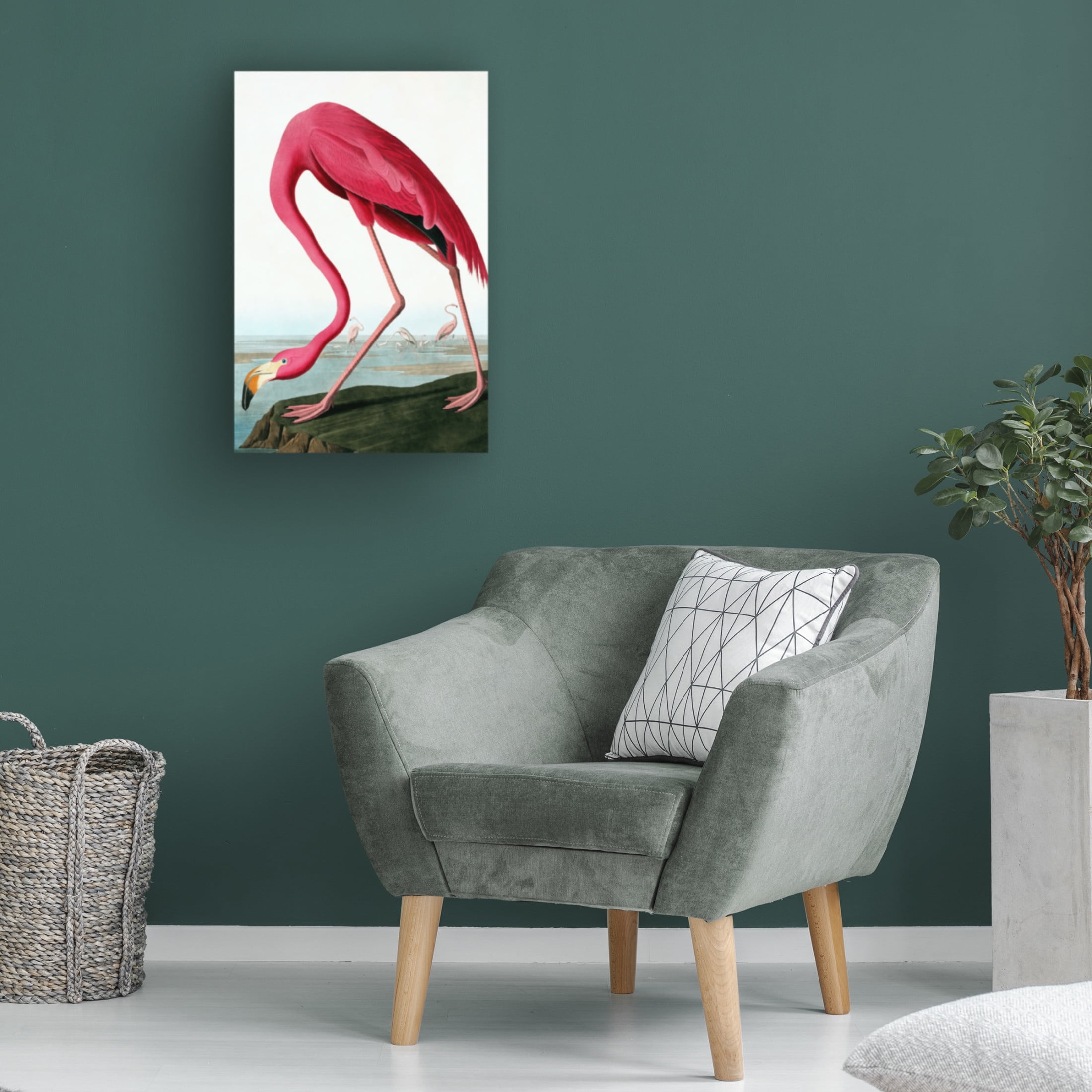 Canvas Wall Art - Incado 'Flamingo' Wall Art for Living Room, Bedroom, or Office Décor by Trademark Fine Art - 22 x 32 Inches