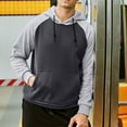 thumbnail image 2 of Mens Casual Zipper Hoodie Splicing Large Size Sweater, 2 of 4