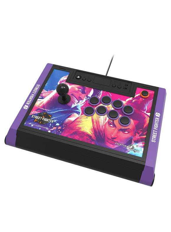 HORI - Video Game Fighting Alpha Stick for PlayStation 5, PlayStation 4 and Windows PC, Street Fighter VI Edition