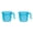 Blue, variant on Premium BPA Free Plastic Mugs for Bathroom, Bath Mug, Stripes Design Bathing Mugs Dabba Camping Mug, 50 Ounce Capacity (Blue, 3)