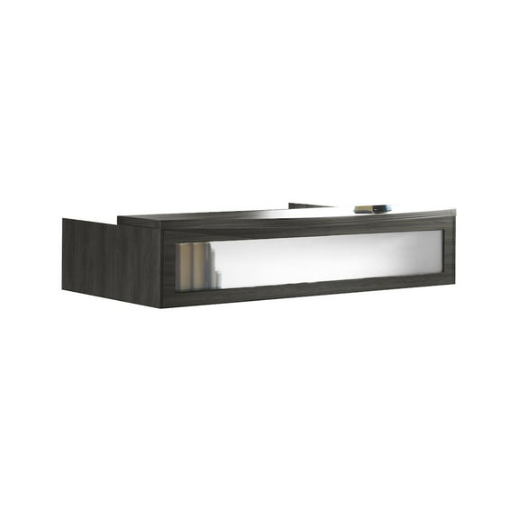 Mayline Aberdeen Series Reception Transaction Counter in Gray Steel
