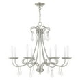 thumbnail image 6 of 40878-91 Livex Lighting Daphne - 8 Light Large Chandelier-25 Inches Tall and 29.75 Inches Wide-Brushed Nickel Finish    -Traditional Installation, 6 of 9
