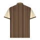 thumbnail image 4 of Blusa y camisa de manga corta con cuello vuelto para hombre, informal, de color liso, a rayas, con botones y estampado, blusa para hombre, 4 of 4