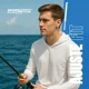 thumbnail image 4 of Sportretch Pack de 3 Playeras Deportivas Manga Larga con Gorro para Hombre, Sudadera Ligera de Secado Rápido, Playera Casual de Entrenamiento Ejercicio Gimnasio Kit 3 Piezas Talla G, 4 of 5