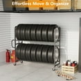 thumbnail image 2 of Heavy-Duty Adjustable Tire Rack – Supports Up to 500 lbs Mobile Tire Storage Organizer for 8+ Tires | Built with Industrial-Gauge Steel, 2 of 7
