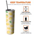 thumbnail image 6 of Lemon Coffee Tumbler with Lid Straw Rust Resistant Travel Cups Modern Tumbler 20 oz for Home Office Supplies Camping Outdoor, 6 of 7