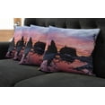 thumbnail image 5 of Ambesonne Nature Throw Pillow Cover 4 Pack, Mystic Beach Skyline, 20", Multicolor, 5 of 5