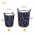 thumbnail image 3 of Zufioo Space Dinosaur Print Round Dirty Clothes Basket, Waterproof Standing Dirty Clothes Bag, Suitable for Home, Bathroom, Car Trunk-Small, 3 of 6
