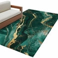 thumbnail image 6 of Teal Golden Marble Area Rug 4x6 Washable Rug Non Slip Modern Farmhouse Gradient Texture Large Area Rug Indoor Floor Carpet for Entryway Bedroom Kitchen Living Room Home Office Dining Room Nursery, 6 of 8