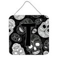 thumbnail image 2 of Carolines Treasures CJ2008-FDS66 Letter F Day of the Dead Skulls Black Wall or Door Hanging Prints 6HX6W multicolor, 2 of 7