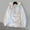 White, variant on USSUMA Waterproof Jacket Mens Windproof Jacket Long Sleeved 1/4 Zipper Pocket Coat Fashion Solid Color Loose Outerwear Mountaineering Fall Top
