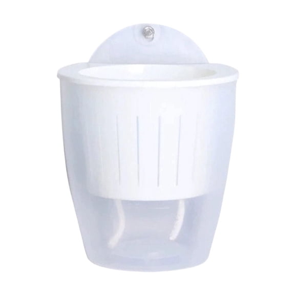 Wall-Mounted Hydroponic Planter, 5.12" Self-Watering Plastic Flower Pot in White, Green, or Orange for Indoor and Outdoor Use