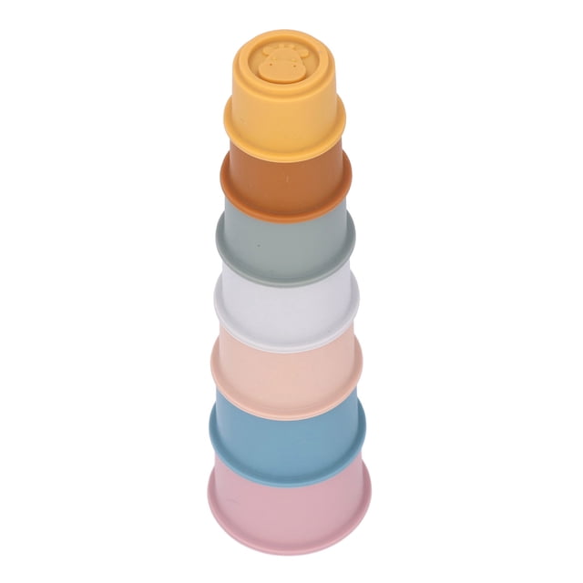 Vasos Apilables BuyWeek para Bebés 7 Piezas de Silicona Juego para Bebés Más de 24 Meses