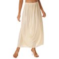 thumbnail image 3 of Doomiva Women's Half Slips Underskirts Long Satin Slip Skirt Petticoat for Under Dress 90cm Champagne 3XL, 3 of 7