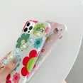 thumbnail image 4 of Compatible with iPhone 13 Pro Max Case with Bracelet for Women Girls Girly Chain Wrist Strap Case Cute Flower Floral Print Phone Case Soft TPU for iPhone 13 Pro Max Shockproof Protective Cover, 4 of 8
