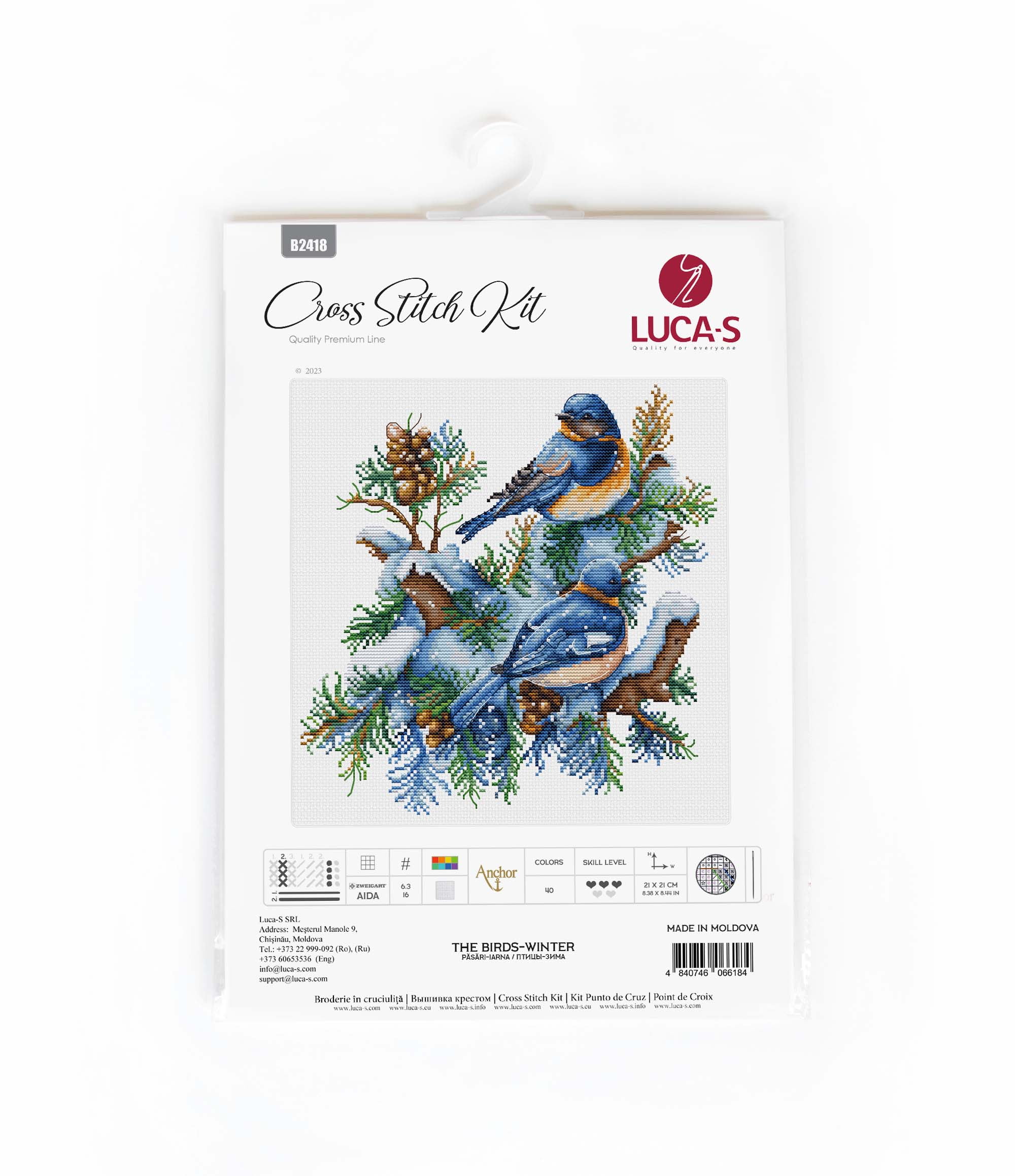 Luca-S The Birds - Winter Counted Cross-Stitch Kit