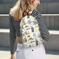 thumbnail image 5 of Disketp New York Mochila de Lona Estampada, Mochila Escolar de Viaje Ligera para Estudiantes y Portátil-Medium, 5 of 5