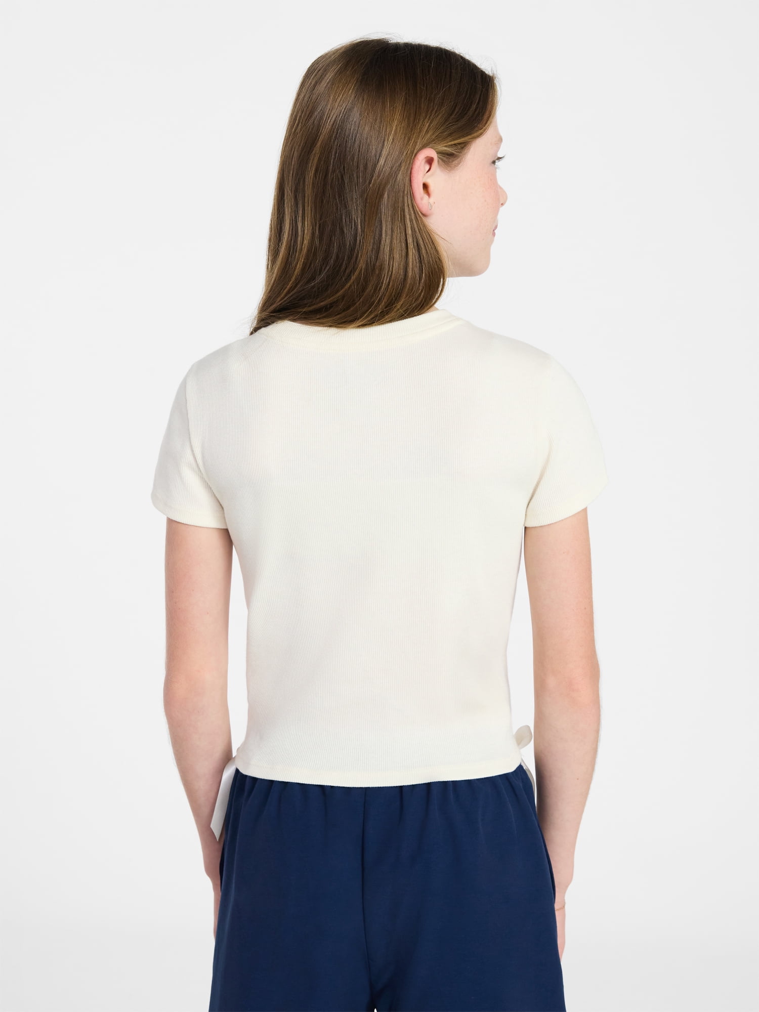 Weekend Academy Girls Graphic Baby Tee with Short Sleeves, Sizes 4-18