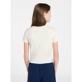 thumbnail image 4 of Weekend Academy Girls Graphic Baby Tee with Short Sleeves, Sizes 4-18, 4 of 6
