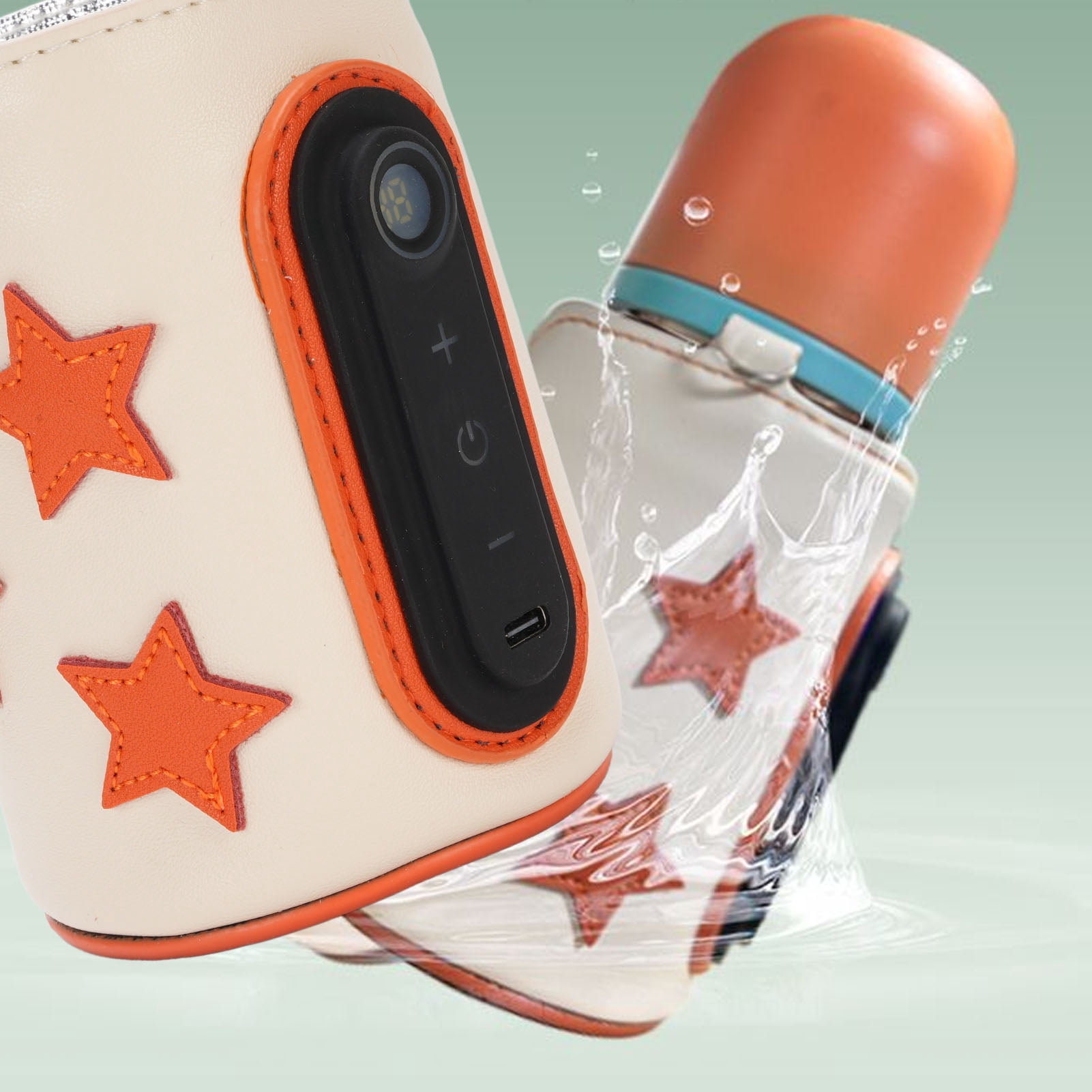 Yajisi Baby Milk Bottle Insulation Cover Constant Warming Portable 10W USB Warmer with Digital Display and 26 Gear Temperature Control