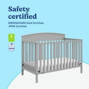 Graco Benton 5-in-1 Convertible Baby Crib, Pebble Gray