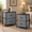 Gray - 2PCS, variant on ROSVOVO Nightstand with 2 Storage Drawers, 20" Height End Table Small Bed Side Furniture, Wooden Top Fabric Cabinet Kids Night Stand Mini Dresser for Bedroom, Closet, Entryway, College Dorm