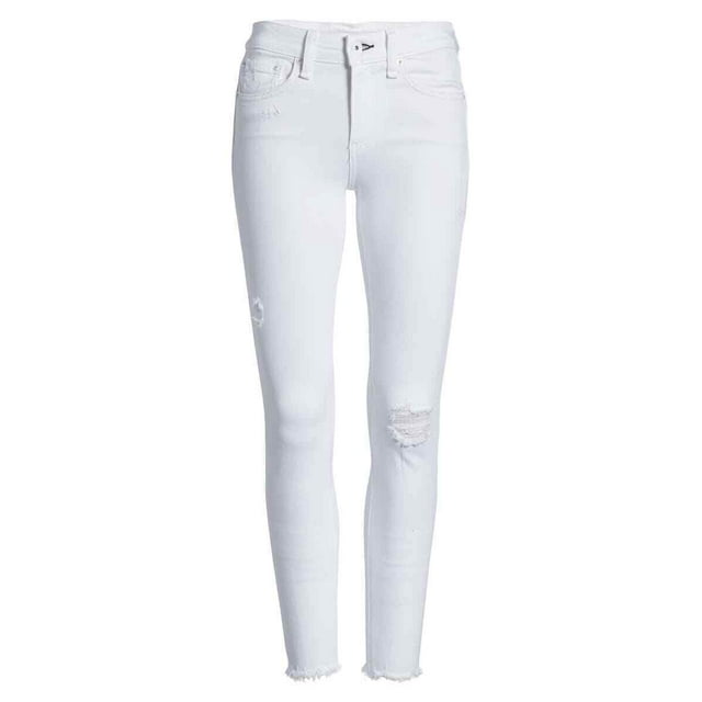 Rag & Bone New York Cate Jeans Skinny à la Cheville Délavés Blancs ( 25 )