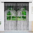 thumbnail image 2 of 2stRumsavdelareDörröppningHippieFönsterpanelRumsavdelareVägggardiner(35×79in/90×200cm,svart), 2 of 5