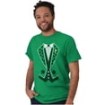 thumbnail image 3 of Irish Leprechaun Tuxedo St Pattys Tux Men's Big & Tall Crewneck Graphic Tee Brisco Brands 3X, 3 of 4