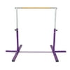 Walsport Adjustable Gymnast Training Bar Home Gym Practice Indoor Sports Equipment Purple with Blue Block Mat