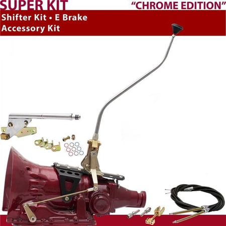 American Shifter 4L60E Shifter Kit Chrome 23 in. Swan E Brake Cable for DE4E1