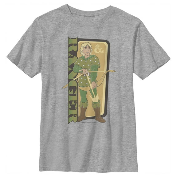 Boy's Dungeons & Dragons Hank the Ranger Cartoon Graphic Tee Athletic Heather Small