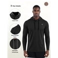 thumbnail image 4 of NELEUS Mens UPF 50+ Long Sleeve Shirts Hoodies Sun Protection Workout Dry Fit,Black,US Size S, 4 of 11
