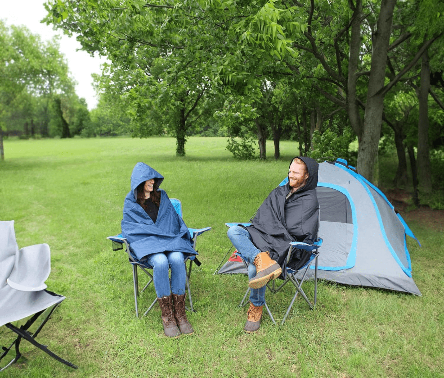 WOLF Essentials Anywear Hooded Cushion Outdoor Blanket 56 x107
