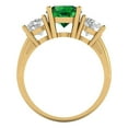 thumbnail image 4 of Three-Stone Engagement Ring for Women - 3ct Simulated Emerald in 14K Yellow Gold Promise Ring, 4 of 6