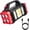 Red, variant on High Lumens Solar Flashlight - LED Work Light with USB-C Rechargeable, Waterproof, Multi-Function Flashlight & Lantern for Camping, Emergencies, and Outdoor