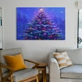 thumbnail image 6 of Wall Art for Living Room Beautiful Christmas Tree Pattern Canvas Picture Snowflakes Background Canvas Print Picture Living Room Girls Room Kids Room Decor 24x36inch No Frame, 6 of 8