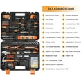 thumbnail image 3 of Ourlova 247-Piece General Home and Auto Repair Tool Set, Combination Hand Tool Kit with Plastic Toolbox Storage Case, 3 of 7