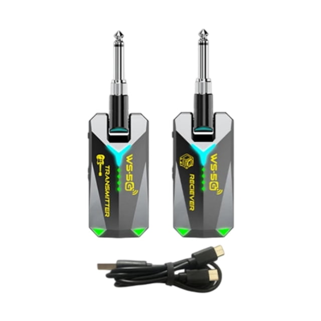 guitarra 5,8 GHz, recargable, portátil, resistente, transmisión para guitarra eléctrica e instrumentos eléctricos.