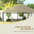 thumbnail image 4 of Patio Umbrellas Outsunny 10' x 13' Gazebo Canopy Replacement, Outdoor Gazebo Cover Top Roof Replacement with Vents and Drain Holes, (TOP COVER ONLY), Khaki,Market Umbrellas, 4 of 9