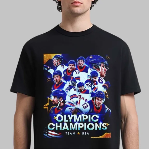 USA Men’s Hockey Team Winter Milano 2026 Champions T-shirt