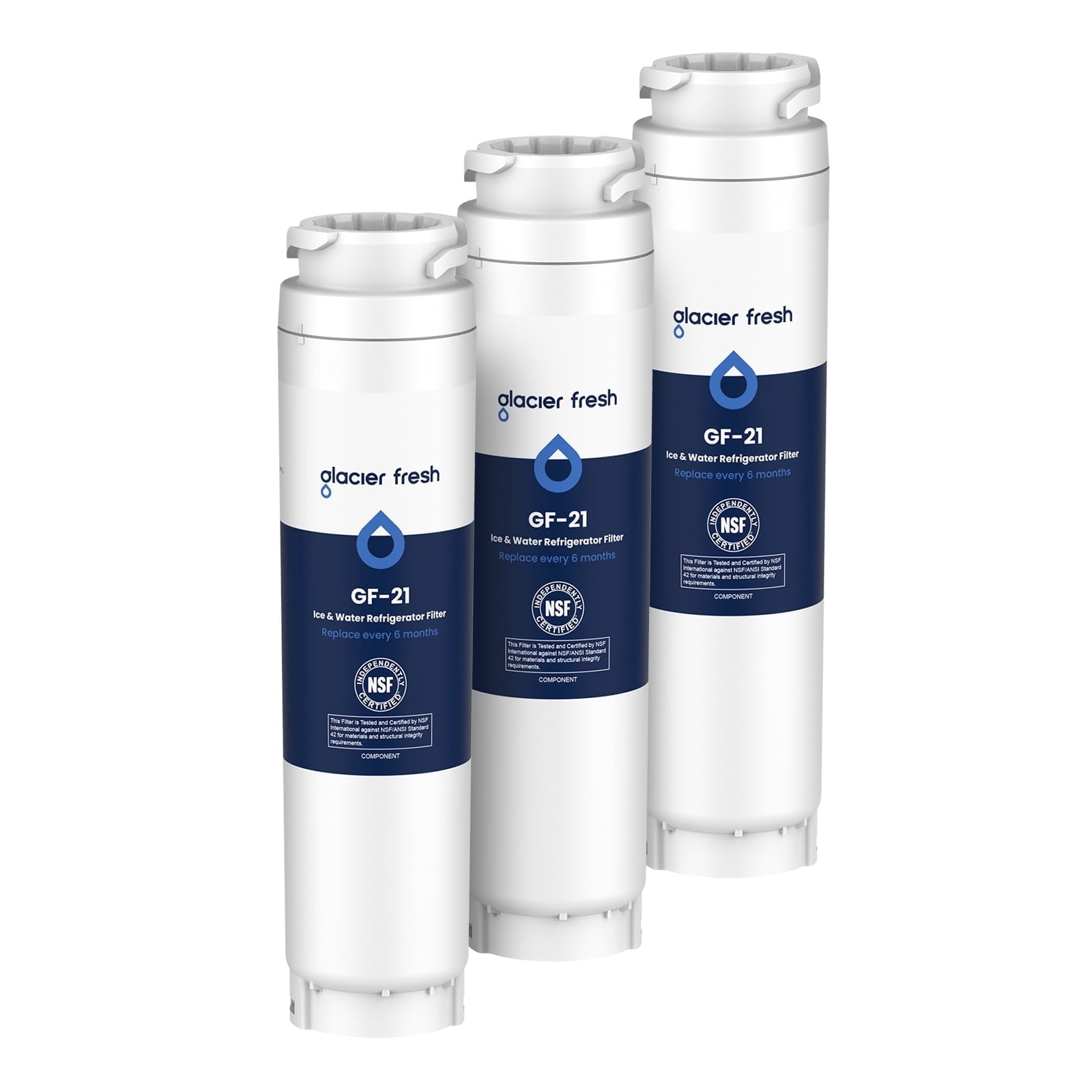 GLACIER FRESH Refrigerator Water Filter Replacement for Bosch 00644845, compatible with 9000077104, 9000194412, 3 Pack