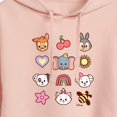 thumbnail image 3 of Disney Classics - Character Group With Icons - Juniors Cropped Pullover Hoodie, 3 of 5