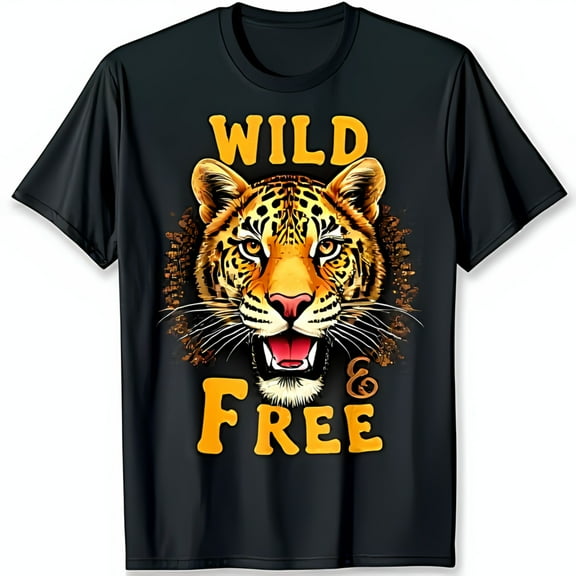 Wild & Face Graphic T-Shirt Bold & Black Design