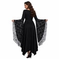 thumbnail image 7 of Witch Costume Women Halloween Costumes 2026 Bat Sleeve Dress Vampire Renaissance Medieval Adult Gothic Dresses Vermilion 3XL, 7 of 7