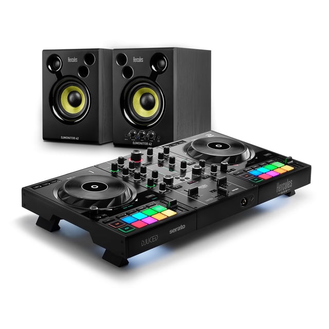 Controlador DJ Hercules DJControl Inpulse 500 y altavoces