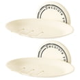 thumbnail image 4 of NIYANGLE 2Pcs ABS Soap Dish for Shower Wall Adhesive Backing Self Draining Soap Tray, 4 of 8
