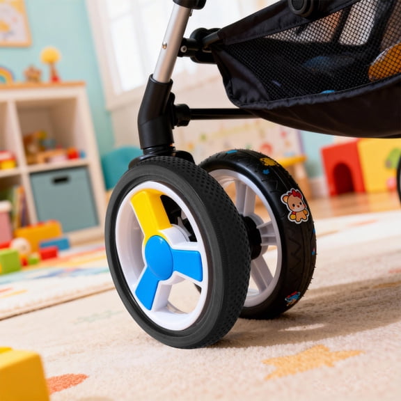 LOLIPPYY Stroller Replacement Wheel Tire Silent Rubber Inch for Walker