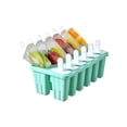 thumbnail image 2 of Juego de moldes de silicona para paletas heladas de 12 cavidades con palitos – Molde para helados caseros apto para alimentos, 2 of 6