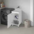 thumbnail image 4 of Darwin Utility Tub and Sink Cabinet with One Door Engineered Wood White, 4 of 10